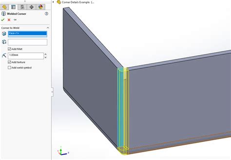 solidworks sheet metal welded corners|sheet metal corners solidworks.